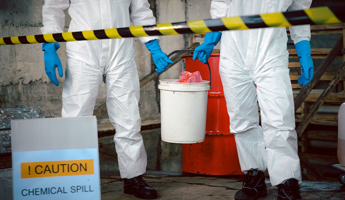 Chemical spills cleanup service