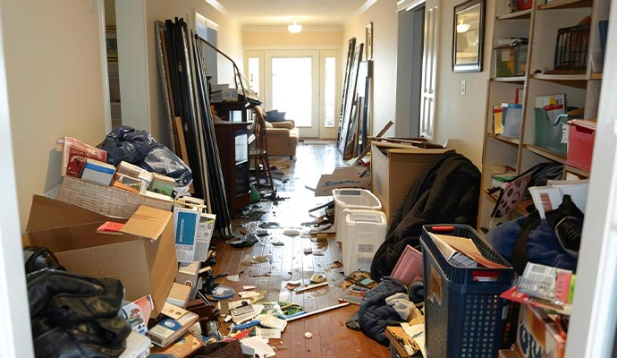 A hoarding scene