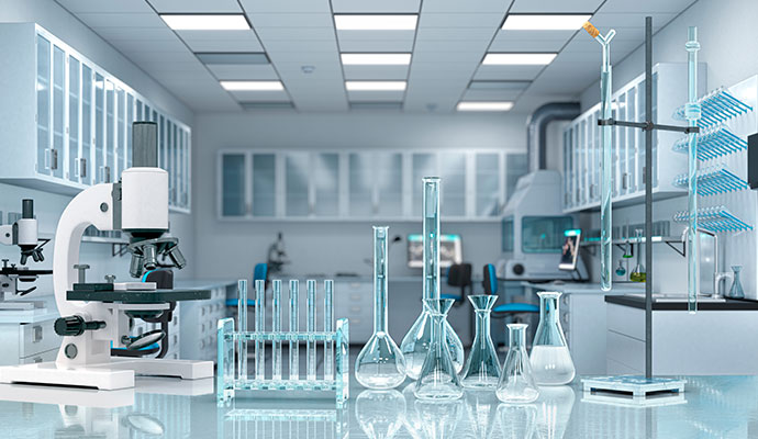 Inside of a drug lab