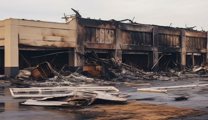 Fire damaged property