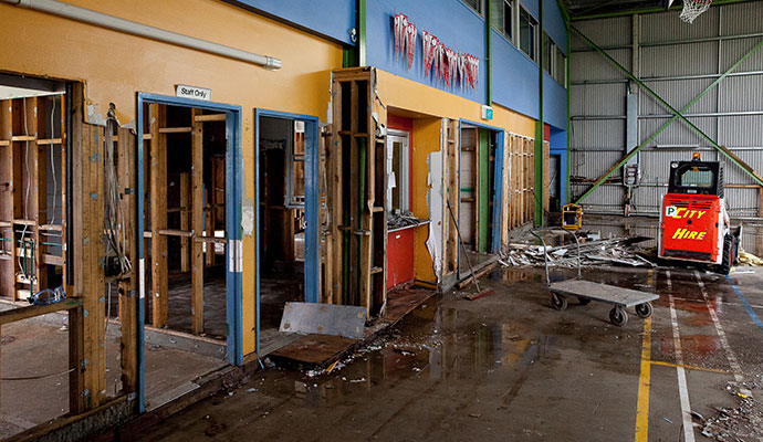 Flood damaged school