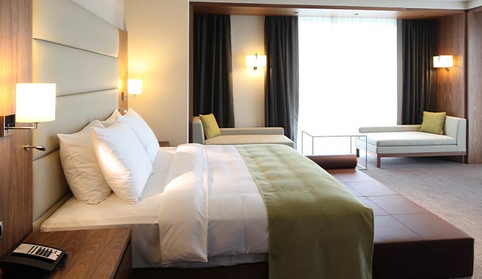 Luxury hotel bedroom