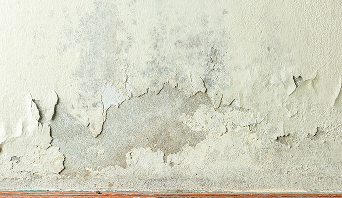 Structurally damaged wall