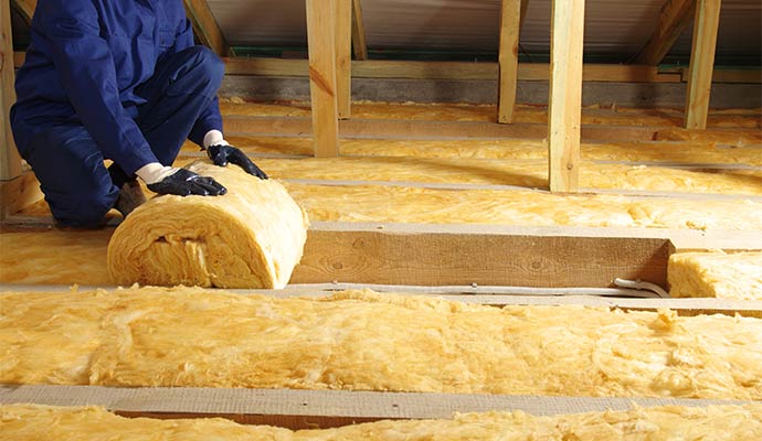 Expert removing insulation.