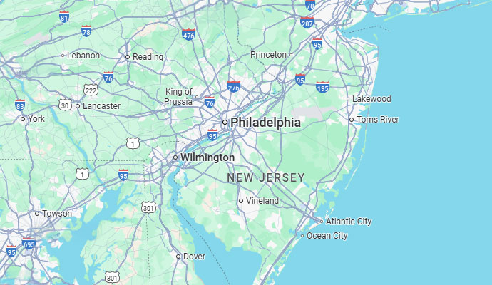 Restoration Specialists Service Area Map