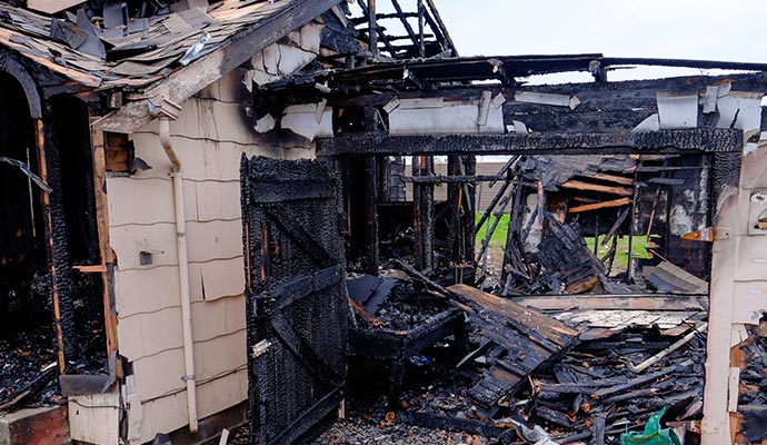 Fire damaged property Fire damaged property