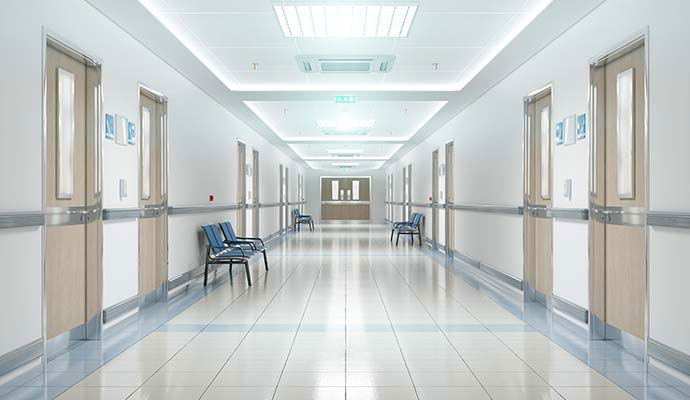 Hallway space in hospital