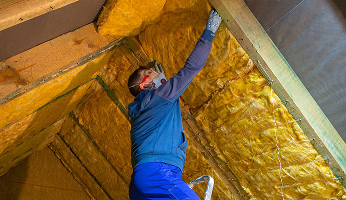 Insulation installation in attic