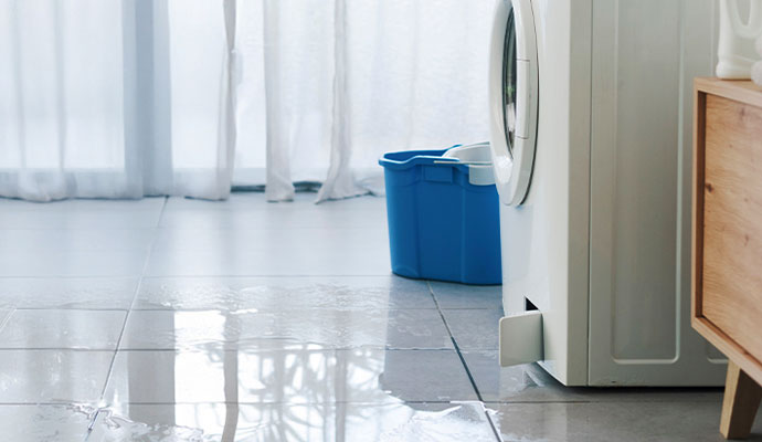 Leaking washing machine