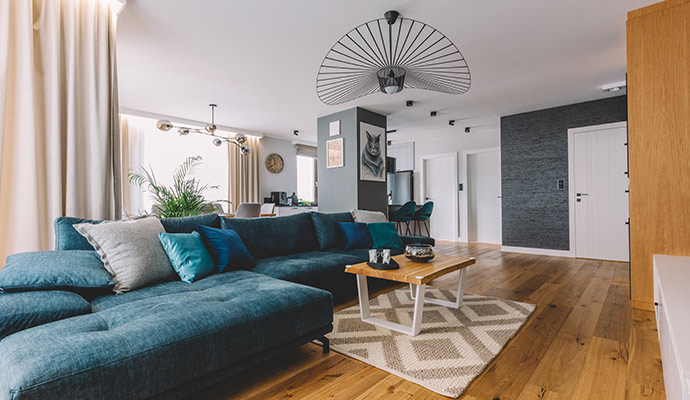 Neat and clean living room after smoke odor removal service
