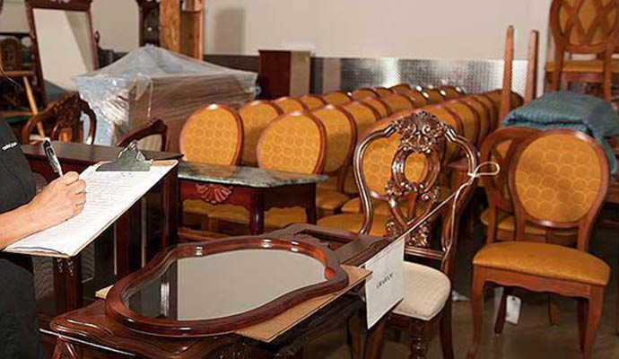 Furniture storage for content restoration
