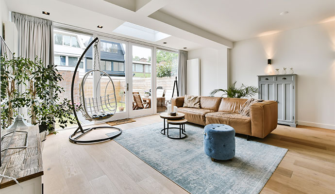Clean and odor-free living room after smoke odor removal