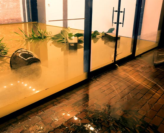 A flood damaged property