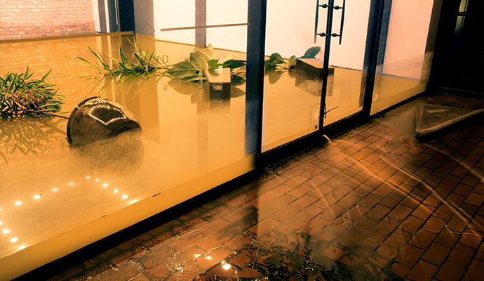 A flood damaged property