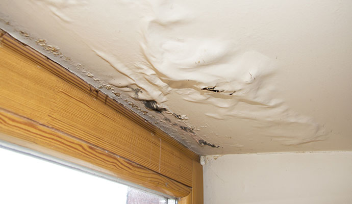 Water damaged ceiling