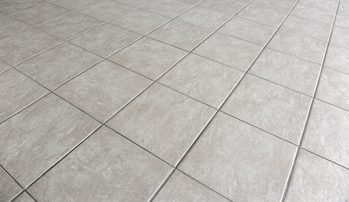 Clean tile floor