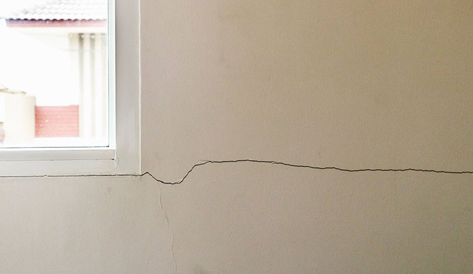 Cracked wall