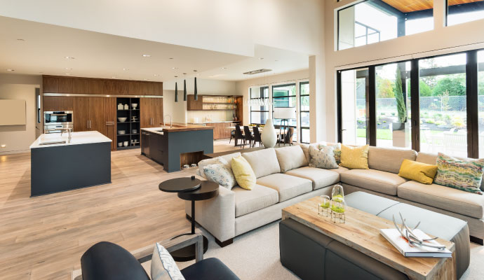 Fresh indoor air in a living room