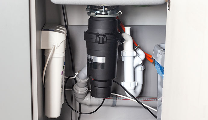 Garbage disposal under sink