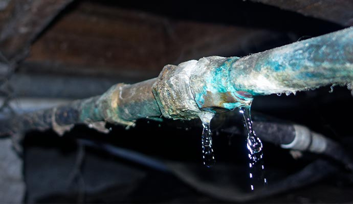 Leaky water pipe Leaky water pipe