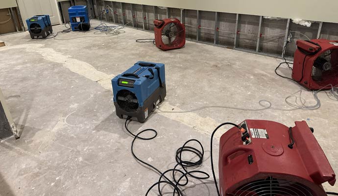 Water damage dry out equipment