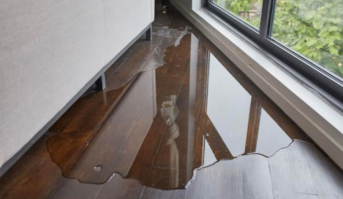 A water damaged property A water damaged property
