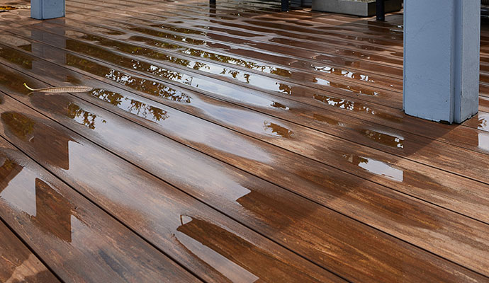 Water on wood floor