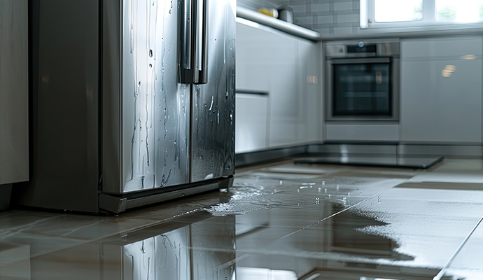 Water leak from refrigerator